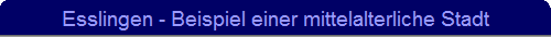 Esslingen - Beispiel einer mittelalterliche Stadt